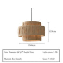 Axyaa Wabi Sabi Hemp Rope Pendant Lamp, Rattan Woven Chandelier for Home Decor