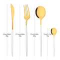 Axyaa Black Gold Cutlery Fork Set - 4Pcs Stainless Steel Dinnerware Teaspoon Utensils