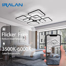 Axyaa Square Ceiling Lamp Modern Chandelier for Bedroom Living Room