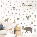 Axyaa Small Tree Triangle Wall Sticker Set for Kid's Room and Living Space