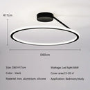 Axyaa Modern Circle LED Chandelier Aluminum Dimmable Ceiling Light Bedroom Lamp