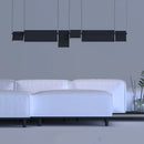 Axyaa Modern Black LED Pendant Lights: Rotatable, for Bar, Office, Bedroom, Living Room
