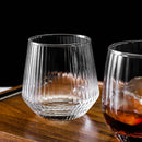 Axyaa Nordic Ripple Glass Tumbler Cup for Various Drinks - Transparent Drinkware