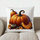 Autumn Pumpkin & Candles Decorative Pillow Cover by Axyaa - Sofa Bedroom Car Décor