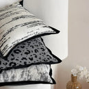 Axyaa Luxury Leopard Print Fur Throw Pillow for Bed and Sofa