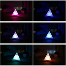 Axya LED Pyramid Alarm Clock with 7 Colors Night Light & Music Snooze Mode