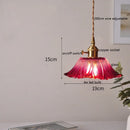 Axyaa Nordic Copper Glass LED Pendant Light for Modern Spaces