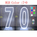 Axyaa Neon Double Digit Acrylic Digital Light for Birthday Party