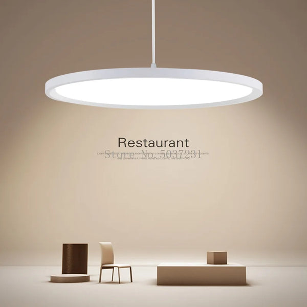 Axyaa Modern Disc LED Chandelier - Minimalist Nordic Design for Living Room & Study