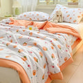 Axyaa Washed Cotton Printed Summer Quilt - Machine Washable Thin Quilt