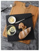 Axyaa Matte Geometric Diamond Square Bread Plate - Ideal for Dim Sum and Breakfast