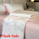 Axyaa Embroidered Silk Summer Quilt 4-Piece Bedding Set