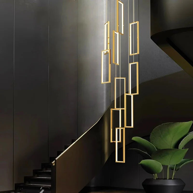 Axyaa Nordic Stair Chandelier Ceiling Light for Living and Dining Room