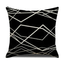 Axyaa Geometric Line Print Linen Cushion Cover - Home & Car Decor Pillowcase