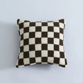 Axyaa Checkerboard Lamb Pillowcase in Black White Brown Green for Home Decor