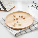 Axyaa Solid Wood Round Tea Plate for Desserts, Fruits, and Snacks