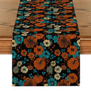 Axyaa Thanksgiving Flower Table Runner - Home Kitchen Dining Decor