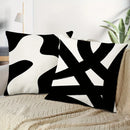 Axyaa Simple Black Line Printed Pillowcase for Living Room Sofa Chair, Home Decor