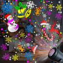 Axyaa LED Snow Projection Light, 360° Rotating Night Light for Christmas Decoration