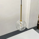 Axya Glass Chandelier: Nordic Modern LED Spherical Pendant Lamp for Bedroom, Restaurant & Living Room