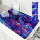 Axyaa Sea Fish Colorful Absorbent Kitchen Draining Mat