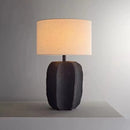 Axyaa Clay Pot Table Lamp Retro Fabric Living Room Decorative Lamp