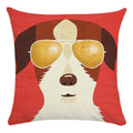 Funny Dog Driving Pattern Cushion Cover - Axyaa Decorative Pillow Case
