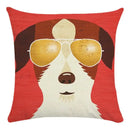 Funny Dog Driving Pattern Cushion Cover - Axyaa Decorative Pillow Case