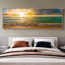 Axyaa Beach Sunset Canvas Wall Art for Aesthetic Living Room Decor