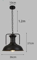 Axyaa Metal Pendant Light Industrial E27 Nordic Style for Kitchen Bar Dining Room