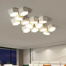 Axyaa Hexagon LED Ceiling Light Smart Control Dimmable Chandelier