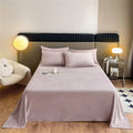 Axyaa Luxury Crystal Velvet Flat Sheet - Soft Solid Color Bed Linen, Multi Size Bedspreads