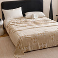 Axyaa Bamboo Fiber Jacquard Double-layer Gauze Cold Blanket Towel Quilt