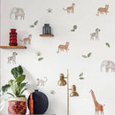 Axyaa Forest Animals Wall Stickers: Cute, Waterproof, DIY Nursery Decor for Kids & Babies