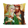 Retro Oil Painting Christmas Pillowcase - Axyaa Nativity Cushions Case Jesus Christ Print Throw Pillows Case