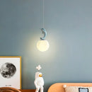 Axyaa Small Bear Chandeliers: Modern, Romantic Baby Room Lighting for Boy/Girl Bedroom