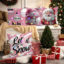 Axyaa LED Light Luminous Pillowcase with Cute Christmas Cartoon Design