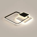 Axyaa LED Ceiling Light: Modern White & Black Chandelier for Home Decor