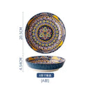 Axyaa Bohemian Retro Ceramic Tableware Set for Serving and Dining