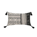 Axyaa Geometric Cotton Cushion Cover with Tassels - 30X50/45X45cm