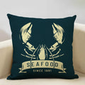 Axyaa Nautical Style Linen Pillow Cover 45x45cm for Living Room Sofa Décor