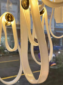 Luxury LED Chandelier by Axyaa: Modern Pendant Light for Living and Dining Rooms