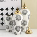 Axyaa Large Ceramic Vase for Flower Arrangement and Hydroponic Displays