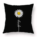 Axyaa Yellow Daisy Peach Skin Pillowcase