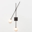 Axya Black Golden Glass Ball LED Wall Light Minimalist Sconce