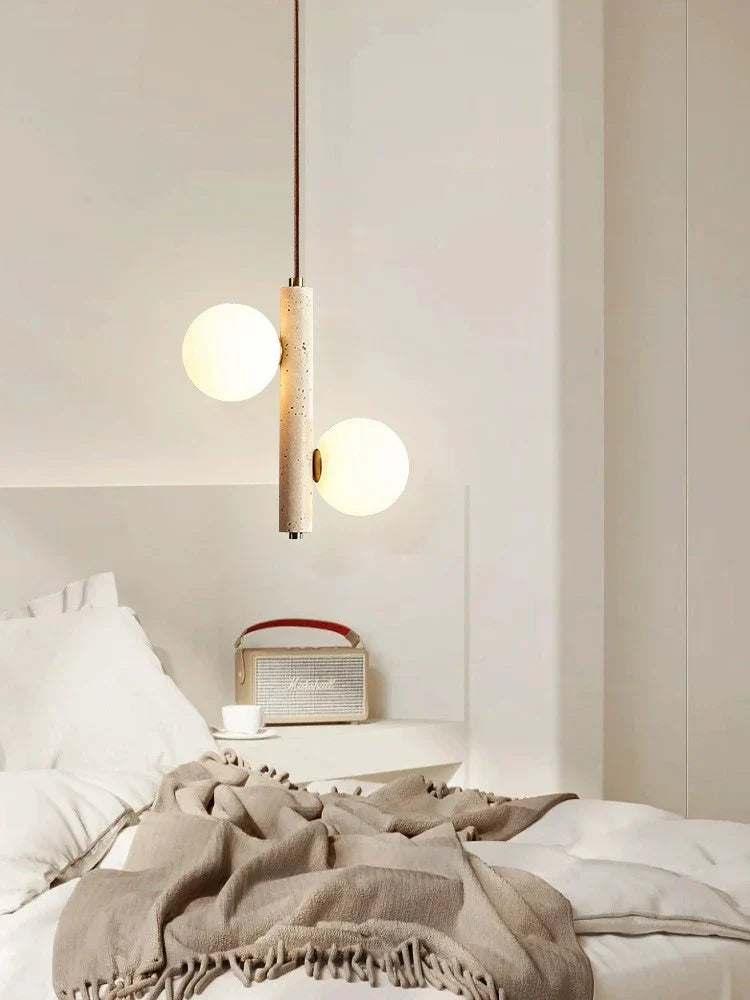 Axya Bubble Ball Pearl Pendant Chandelier: Retro Bedroom Lighting