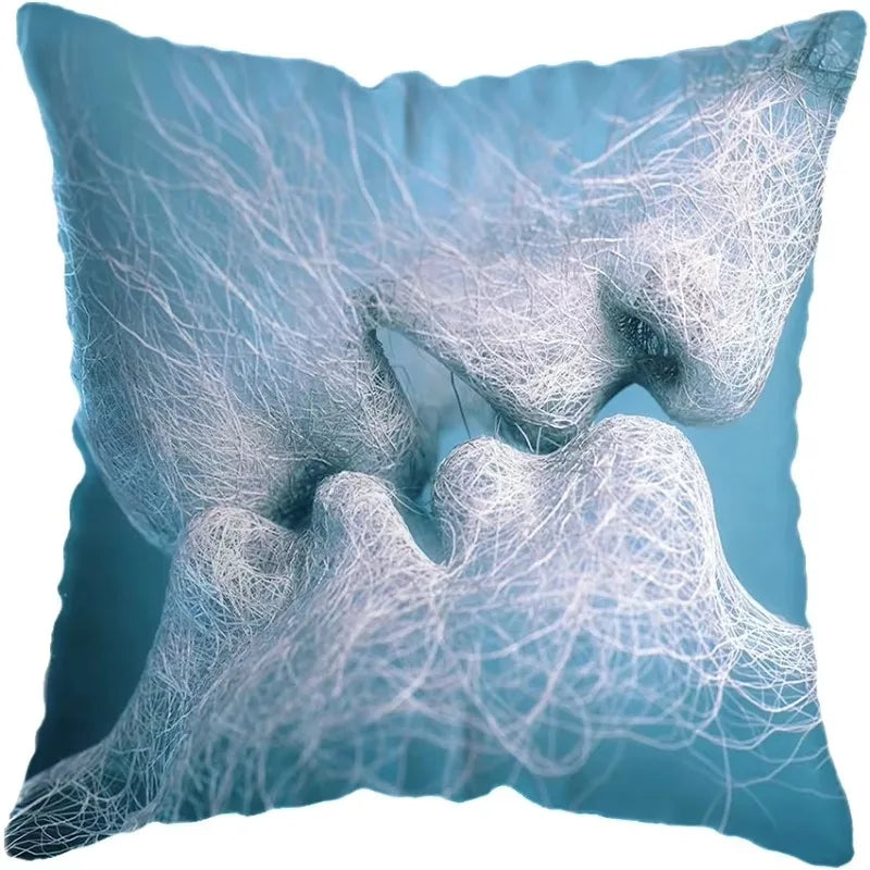 Axyaa Romantic Kiss Painting Pillow Covers - Home Decor Essentials