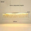 Axyaa LED Tassel Pendant Chandelier: Modern Luxury Chain Lamp for Hotel Lobby & Living Room