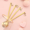 Axyaa Stainless Steel Cartoon Spoon Fork Set for Desserts and Coffee