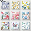 Axyaa Cute Butterfly Floral Print Pillowcase 45*45cm for Home & Office Decor